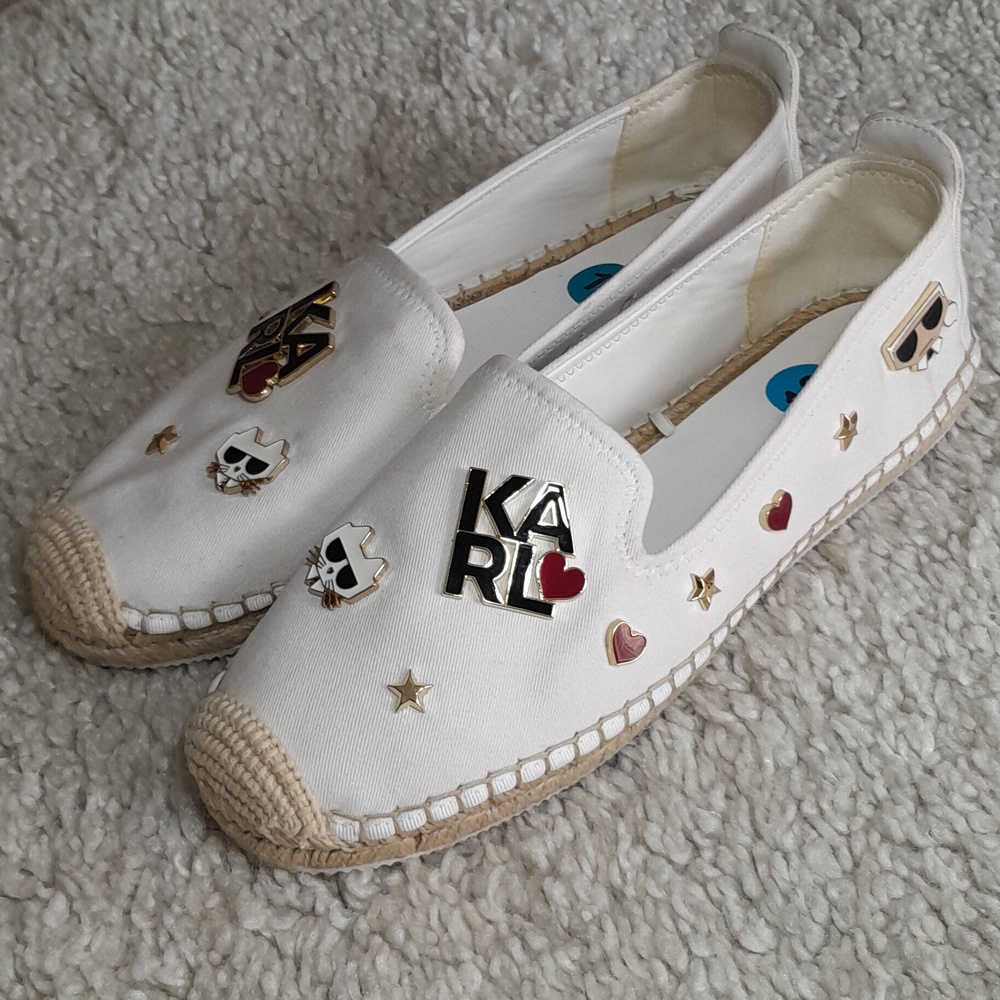 KARL LAGERFELD pin on Slip On Espadrille Size 10 - Picture 14 of 16